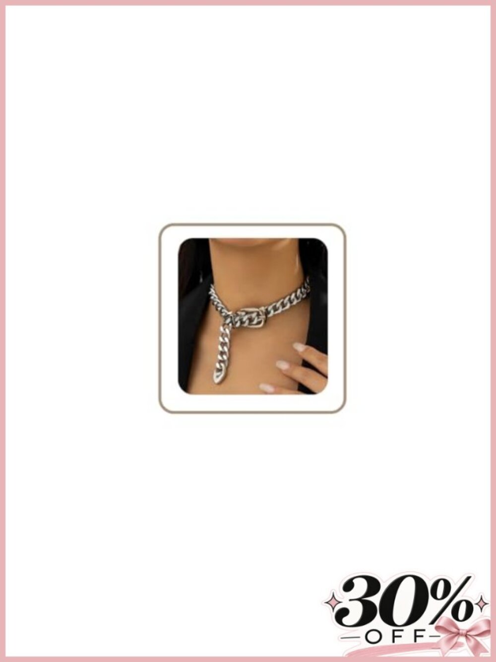 Chunky Cuban Link Choker Necklace Punk Statement Chain Jewelry Gift